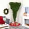 8ft. Pre-Lit Sun Valley Spruce Upside Down Artificial Christmas Tree, Warm White LED Lights